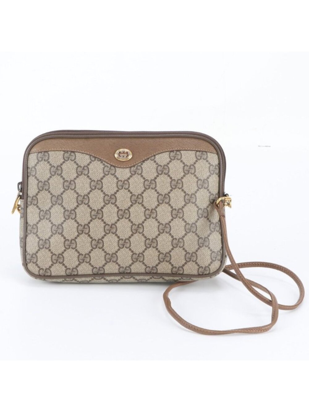 Gucci Vintage GG Supreme Leather Shoulder Bag